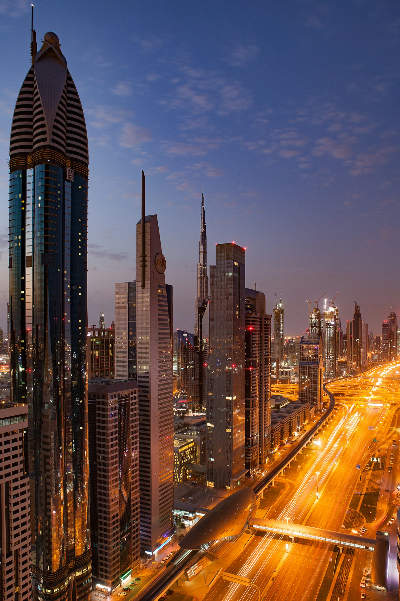 Dubai Media City studios and offices around the lake